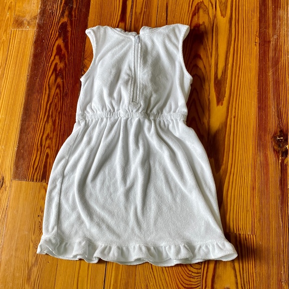 JANIE AND JACK Girls Hooded Terry Swim Cover-Up in White - Size 5 - NEW - Picture 3 of 8